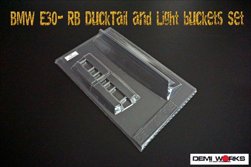 Demi Works BMW E30 RB Rear Wing Light Bucket Set Drift America RC